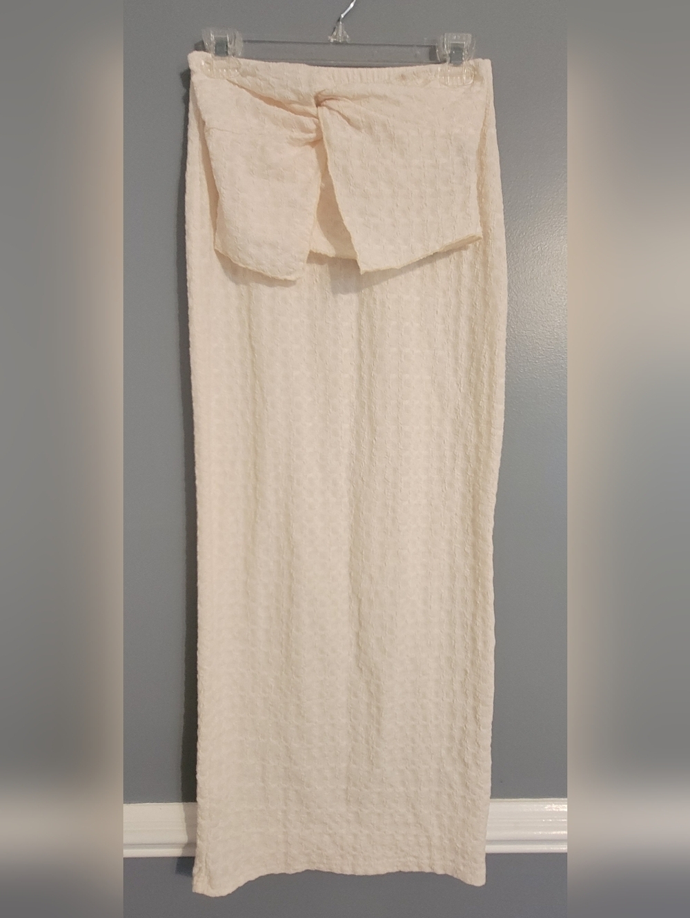 SHEIN Cream Textured Maxi Skirt And Top Set